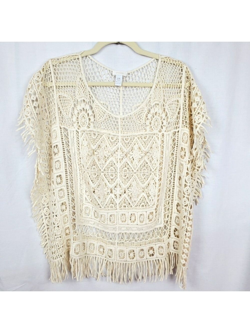 Chico's Crochet Kimbra top sz L/XL